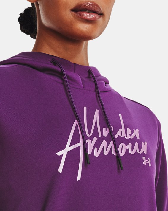 Sudadera con Capucha Armour Fleece® Script para Mujer, Purple, pdpMainDesktop image number 3